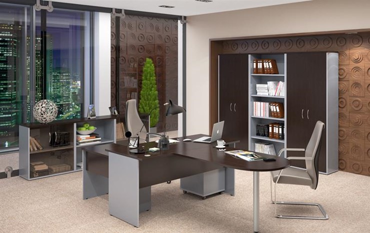 Комплект офисной мебели IMAGO - рабочее место, шкафы для документов в Южно-Сахалинске - изображение 3